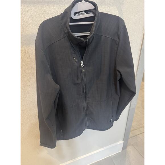 Eddie Bauer Men’s Black Full Zip Soft Shell Jacket. Outdoor hiking travel Large‎ - Picture 1 of 11